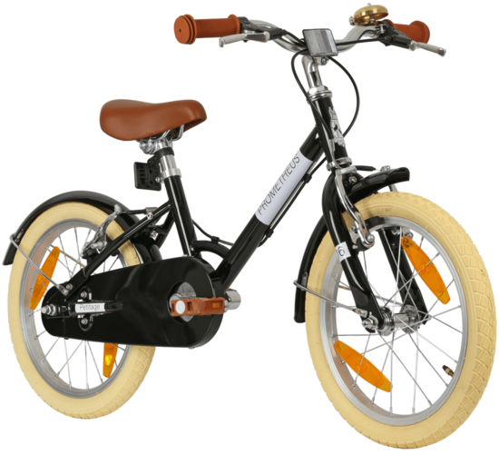Kids’ Bicycle 16 Inch Retro Style, Black (4–5 Years)